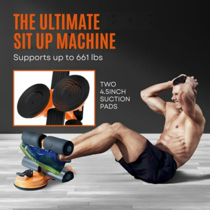 Abs Master Ultimate Sit Up Machine Foot Holder - 661 lbs Capacity Double Suction Cup Ab Workout Equipment with Adjustable Foam Padding, Ergonomic Design & Tool-Free Setup for Core Exercises, Sit-Ups & Home Gym, Workout Accessories, Sturdy Construction