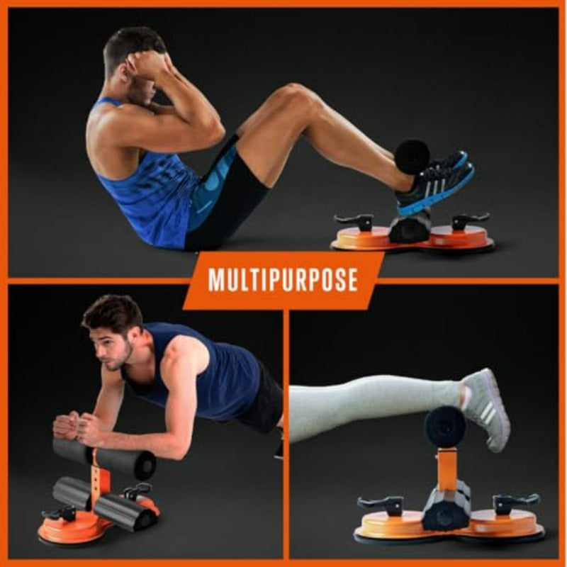 Abs Master Ultimate Sit Up Machine Foot Holder - 661 lbs Capacity Double Suction Cup Ab Workout Equipment with Adjustable Foam Padding, Ergonomic Design & Tool-Free Setup for Core Exercises, Sit-Ups & Home Gym, Workout Accessories, Sturdy Construction