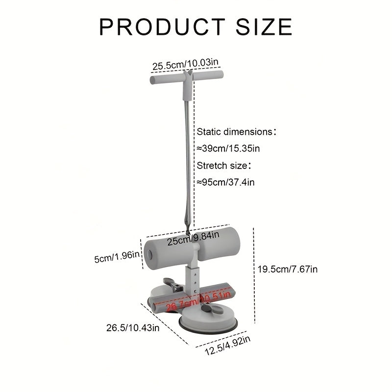 Abdominal Sit-Up Assistant- Suction Cup Core Trainer for Home and Office Fitness, Durable Iron Material, Non-Electric, Shapes Your Abs, Suitable for All Fitness Levels, Gym Accessories