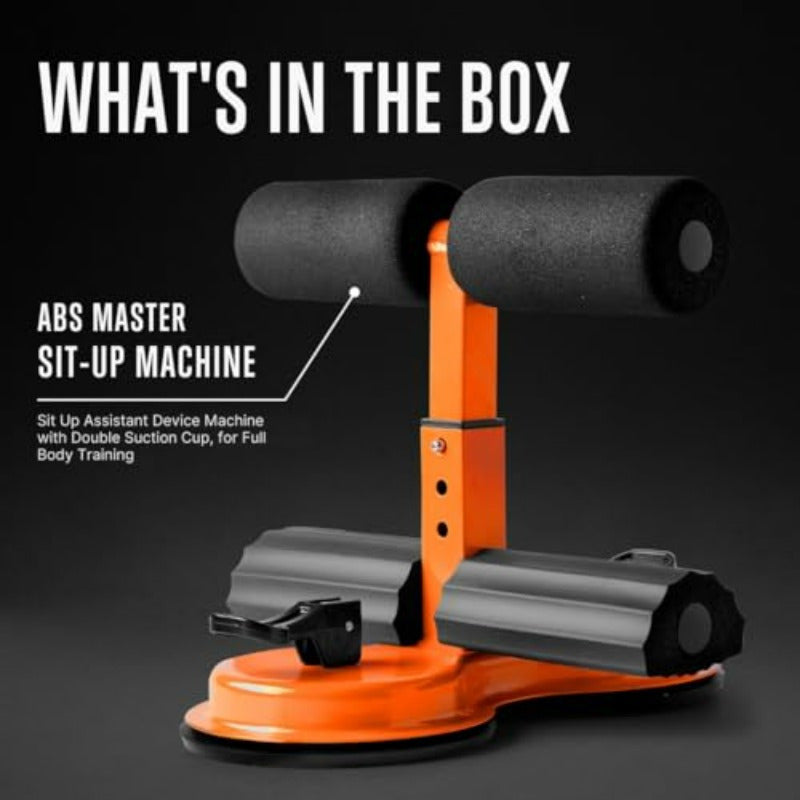 Abs Master Ultimate Sit Up Machine Foot Holder - 661 lbs Capacity Double Suction Cup Ab Workout Equipment with Adjustable Foam Padding, Ergonomic Design & Tool-Free Setup for Core Exercises, Sit-Ups & Home Gym, Workout Accessories, Sturdy Construction