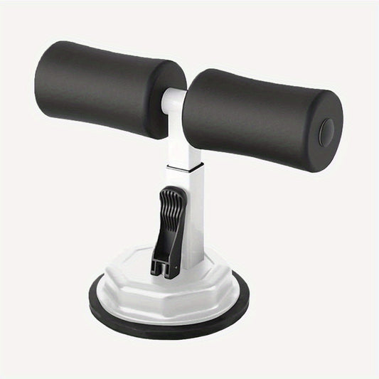 SIT-UP TRAINER with suction cup Ø4.53inch, Portable Sit-Up Bar, Sit-Ups Assistant Device, Color White