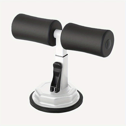 SIT-UP TRAINER with suction cup Ø4.53inch, Portable Sit-Up Bar, Sit-Ups Assistant Device, Color White